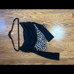 Crop cheetah print